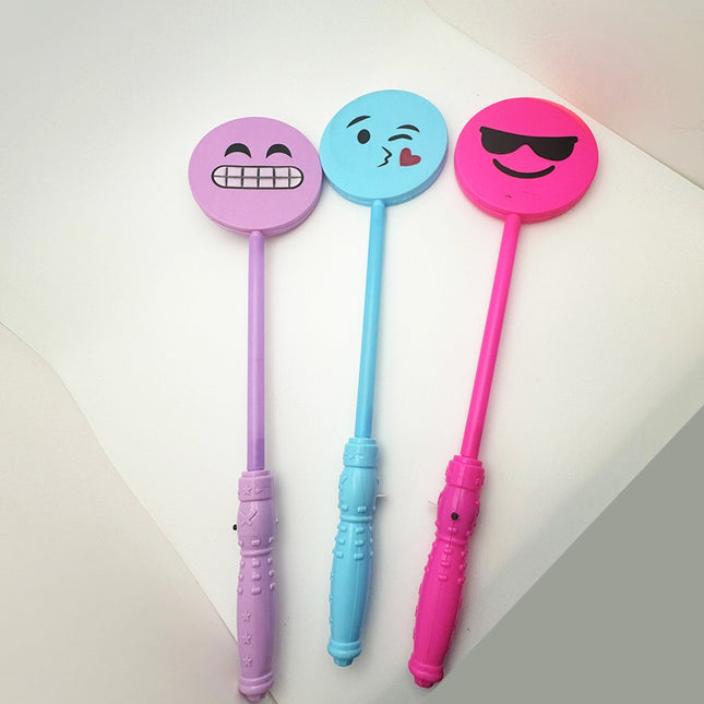 LED emoji wands with assorted faces *plastic*