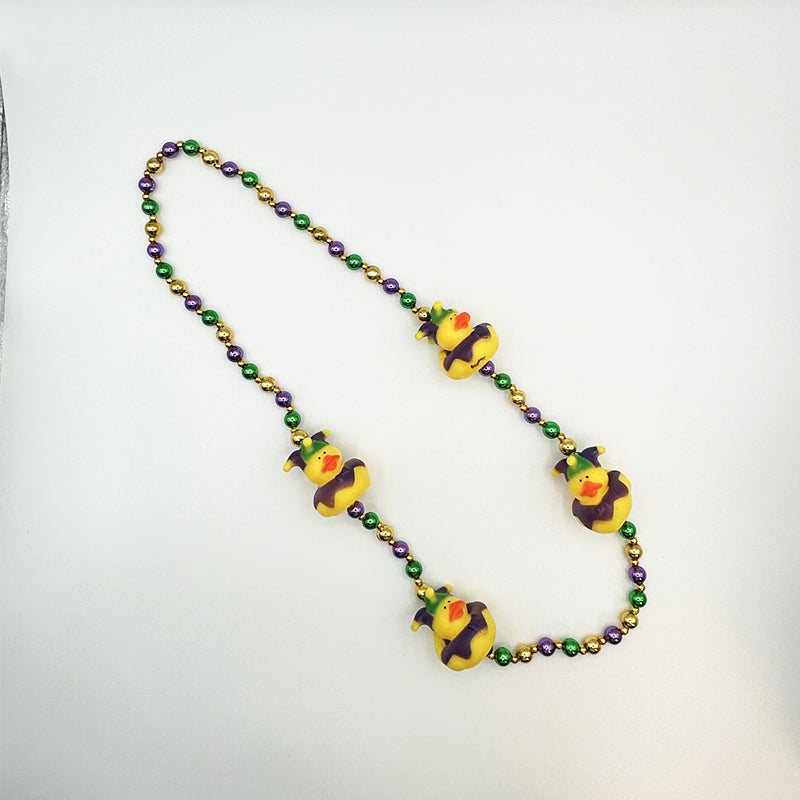 42” Mardi Gras Jester Rubber Duck Mardi Gras Beads