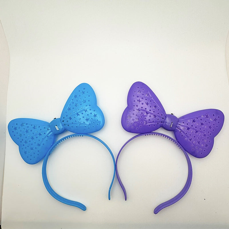 LED bowknot hair band blue and purple