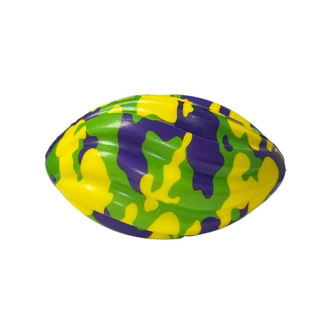 7" Purple,Green andYellow CamoPrint FoamFootball