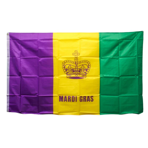 Mardi Gras Flag 3' x 5