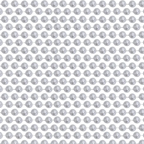 48" 12mm Round Pearl White Mardi Gras Beads