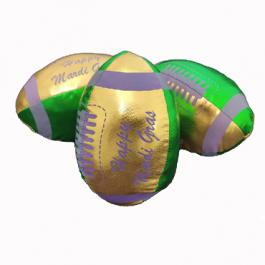 Mardi Gras Mini Metallic Football